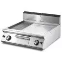 Grill electric placa cromata 2/3 neteda si 1/3 striata, de banc, 670x530 mm