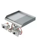 Gratar cu placa neteda si caneluri, drop-in, 685x585 mm