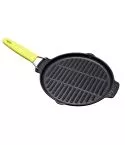 Tigaie grill rotunda 23 cm, maner galben - LAVA