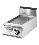 Grill pe gaz cu placa striata cromata, de banc, 335x530 mm