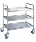 Carucior servire otel inoxidabil cu 3 niveluri 780x430 mm
