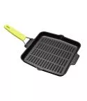 Tigaie grill patrata 24 x 24 cm, maner galben - LAVA