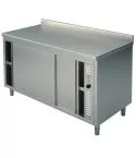 Masa calda tip dulap, cu rebord, 1400x600 mm