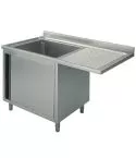 Spalator 1 cuva, picurator suspendat dreapta, suport  dulap, 1200x700 mm
