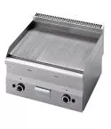 Grill pe gaz cu placa 2/3 neteda si 1/3 cu caneluri, de banc, 59,5x47 cm