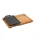 Grill fonta 22 x 15 cm cu suport dublu - LAVA