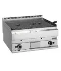 Grill pe gaz cu roca vulcanica, de banc