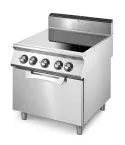 Plita ceramica cu 4 zone, pe cuptor static electric GN 2/1