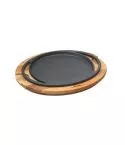 Tava pizza/clatite cu suport din lemn, 20 cm - LAVA