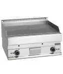 Grill electric cu placa cu caneluri, de banc, 695x520 mm