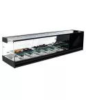 Vitrina sushi cu racitor, polita intermediara, 6xGN1/3