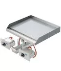 Gratar cu placa neteda, drop-in, 685x585 mm