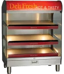 HSM-36-3S-CT  Vitrina de banc cu 3 rafturi calde, greutate max 10,8 kg