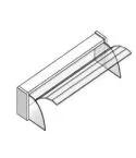 Structura Inox cu usa plexiglas pe 1 latatura pentru vitrina 3 GN 1/1