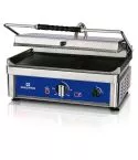 Grill cu contact cu placi netede canelate din fonta, de banc