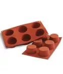 Forma de copt GN 1/3 din silicon pentru 6 briose ø 68 mm